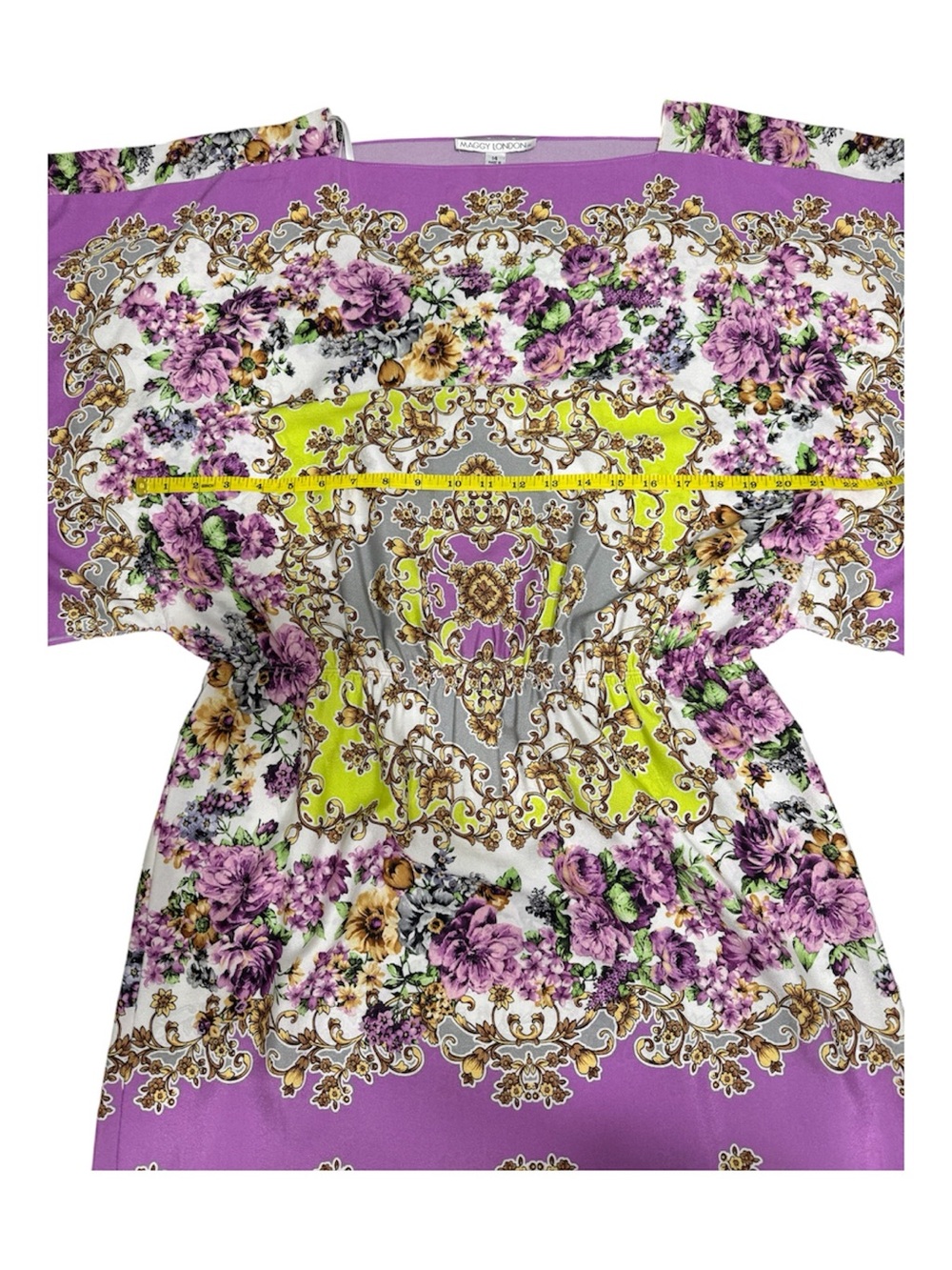 Maggy London Purple and Green Floral Dress - Picture 12 of 12